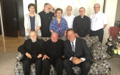 El equipo itinerante internacional del Camino con el presidente de Panamá